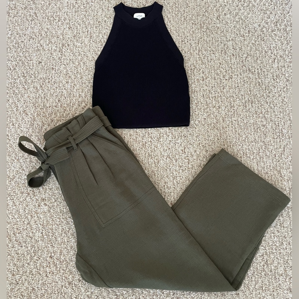 ✨Wilfred by Aritzia Full Outfit – Knit Tank & Jallade Tie-Front Pants✨ - Picture 2 of 16
